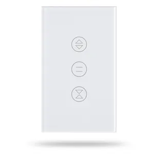 Tuya WiFi Smart Curtain Switch 118mm WiFi Works with Curtain/Shutter AC Motor Support Remote Control On/Off and Making Schedules