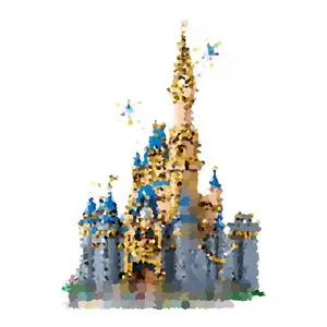 96558 Magic Castle 4837 pcs Classic Cinderella Castle Amusement Park New Hot Selling Block Gift