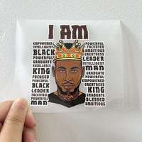 Pas de quantité minimale de commande homme noir personnalisé conçoit des impressions de transfert offset fer sur le patch de flocage DTF sérigraphie transferts de chaleur Logo pour t-shirt