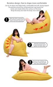 Housse de pouf rectangulaire Maxfree sans rembourrage, haute qualité, populaire, pour salon, chaise paresseuse, fauteuil pouf - Product Image 4
