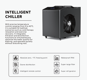 Refrigeratore per Bagno di Ghiaccio 1HP per Palestra, Tecnologia Zero Cryo fino a 0°C ° Macchina di Recupero Commerciale con Disinfezione all'Ozono - Product Image 2