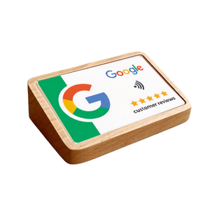 Impression personnalisée NFC Support en bois Affichage NFC Plaque 2 en 1 pour Google Review - Product Image 5