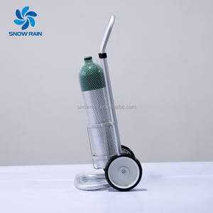 Tıbbi hastane kullanımı gaz silindiri arabası taşınabilir alüminyum malzeme el arabaları satılık tıbbi oksijen silindiri arabası - Product Image 5