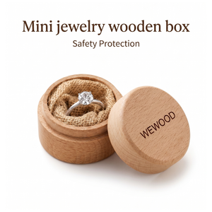 Vietnam Custom Round Wooden <b>Ring</b> <b>Box</b> Manufacturer| Jewelry Packaging <b>Box</b> Supplier Vietnam - Product Image 1