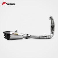 Sistema de escape para motocicleta Forsound Factory, precio mayorista, sistema deslizante de fibra de carbono Alpha con salida inferior para MT-09 MT09