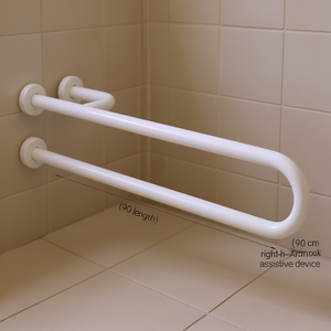 Barra de Apoyo con Refuerzo de 90 cm de Longitud, Pasamanos Derecho, Dispositivo de Asistencia - Product Image 3