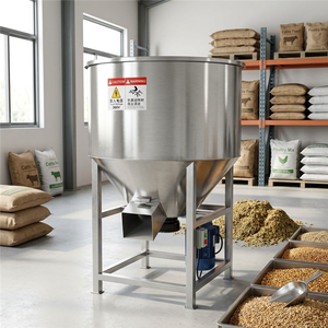 Mélangeur vertical en acier inoxydable pour l'alimentation des animaux, machine à mélanger l'alimentation des animaux de ferme, volailles et bétail - Product Image 1