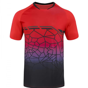 Maillot de badminton personnalisé à motif mosaïque craquelé, dégradé, anti-transpiration, doux pour la peau, séchage rapide, tenue d'entraînement d'équipe, faible MOQ accepté - Product Image 1
