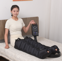 Appareil de massage des jambes portable à compression d'air, fonctionnant sur batterie, système de bottes de récupération à pression d'air pour pieds et jambes, 8 chambres