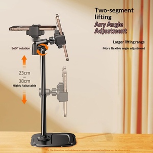 Support de téléphone portable pliable, flexible, étanche, magnétique, réglable en hauteur, argenté, noir, anti-corrosion, pour bureau - Product Image 6