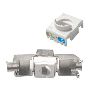 Giắc Cắm <span class=keywords><strong>Rj45</strong></span> Không Công Cụ <span class=keywords><strong>UTP</strong></span> Không Công Cụ 180 Độ Cat6a Mô-đun Hợp Kim Kẽm Giắc Cắm Keystone Cat6a - Product Image 3