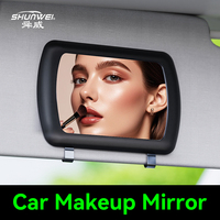 Miroir de visière de voiture Miroir de maquillage universel Installation facile pour les femmes Accessoires de voiture
