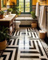 Carrelage en porcelaine moderne noir et blanc 60x60cm, résistant aux rayures et antidérapant pour cuisine et salle de bain, carrelage en porcelaine chinoise
