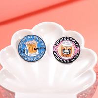 Dessin animé boisson émail broche sac à dos Halloween jus alliage Badge acier/Bronze doré bijoux cadeau pour amis métal artisanat