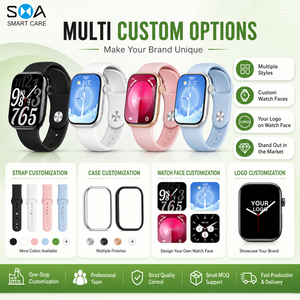 Smartwatch Blu alla Moda con Schermo Grande da 2,01 Pollici, Tracker Fitness Quadrato, Logo Personalizzabile per il Mercato all'Ingrosso e Regali - Product Image 5
