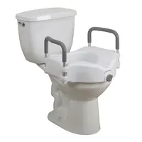 Raised Toilet Seat with Handle for Disabled and Elderly Care Products