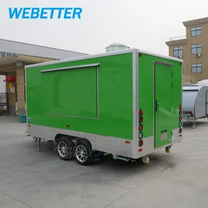 Webetter Ijsje Aanhangwagen Mobiele Food Truck Koffie Vending Kar Aanhangwagen Luxe Catering Trailers Met Volledige Keuken