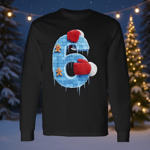 Camiseta de manga larga con diseño de seis y siete números de hielo, número 6, Santa, Navidad, Meme - Product Image 3