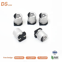 Condensateur électrolytique en aluminium SMD V-Chip haute capacité 6,3V 680uF 6,3*7,7mm pour régulateur de tension et alimentation de découplage