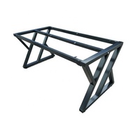 Milieu du siècle moderne industriel métal acier support de Table pieds Support pied or bricolage meubles jambes bureau Table à manger cadre