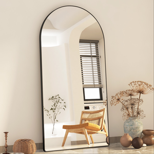 Specchio da Terra Decorativo ad Angolo Retto con Cornice, Grande Specchio Lungo ad Arco per Arredamento Casa - Product Image 3