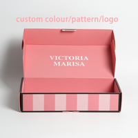 Vente en gros Boîte postale en carton rose imprimée personnalisée Petite boîte en carton de papier d'art Eva Insert Élégant emballage en papier pour divers