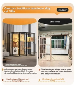 Vente en gros de villa pour chat en bois massif, château robuste pour chat avec poteaux à gratter, hamac, maison de jeu multifonction pour chat, meubles pour animaux de compagnie d'intérieur - Product Image 4