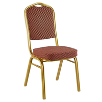 Chaise de banquet empilable avec siège rembourré et structure métallique, pour la location d'hôtels et d'événements