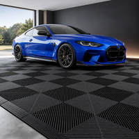 Dalles de sol de garage intérieures antidérapantes modernes, emboîtables, en plastique modulaire pour garage