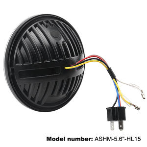 Phare de moto avec <span class=keywords><strong>feu</strong></span> de jour blanc, projecteur LED de 5,75 pouces avec œil d'ange pour moto - Product Image 4