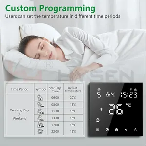 HY607 buon termostato schermo in vetro Smart WiFi Tuya CE termostato vita domestica per riscaldamento a pavimento