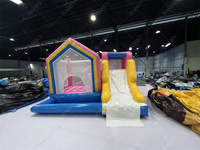 Château gonflable de rebond de videur de videur gonflable commercial combiné pour des locations de partie de maison sauteuse pleine d'entrain de cavalier d'enfants
