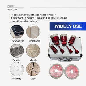 Chất lượng hàng đầu 6 Kim Cương lõi khoan <span class=keywords><strong>Bit</strong></span> + 2 Kim Cương lưỡi cưa kim cương công cụ thiết lập cho sứ ngói đá cẩm thạch - Product Image 4