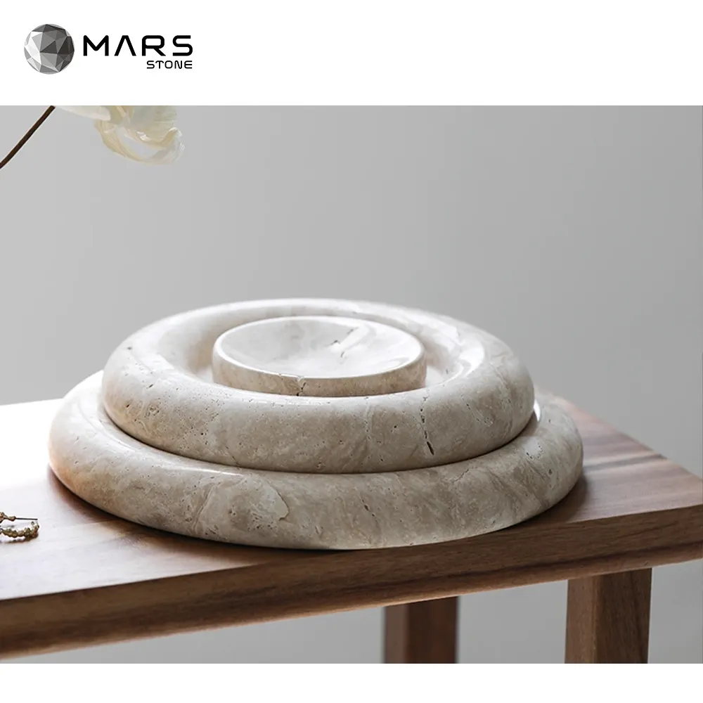 Поднос для сервировки мрамора из натурального камня в скандинавском стиле роскошный мраморный поднос для ванной комнаты