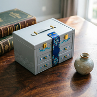 Vente en gros d'usine, boîtes à bijoux de luxe personnalisées en forme de tiroir, emballages pour bijoux et parfums, impression sur papier et carton