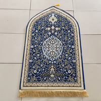 Tapis de prière musulman de style turc, Janamaz islamique, tapis de culte luxueux en polyester lavable pour la maison