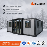 BlocNEST Maison de luxe extensible, bungalow modulaire en acier préfabriqué, villa préfabriquée 2 chambres pour la vie de famille