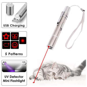 Hot verkopende katten laserpointer met meerdere patronen voor interactief spelen, wit licht, huisdierbenodigdheden - Product Image 3