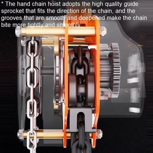 3ton 5ton 10ton đôi tải chuỗi nhãn hiệu Palăng OEM hợp kim thép nâng móc tay dây ròng rọc Palăng chuỗi khối - Product Image 5