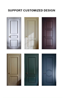 Portes en bois massif MDF traditionnelles, porte de chambre de qualité supérieure, porte intérieure en bois