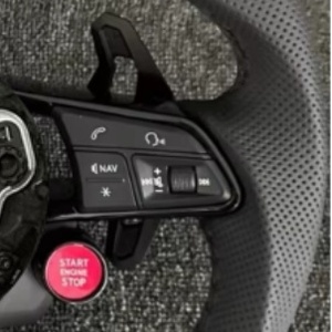 R8 avec bouton de démarrage, sélection demi volant Alcantara pour <span class=keywords><strong>Audi</strong></span> A3 A4 A5 A6 C7 C6 C8 B7 B8 B9 Q3 Q5 Q7 RS3 RS7 S600 8V - Product Image 4