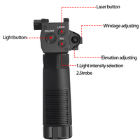 Laser de chasse vert à LED 10x, 2000 lumens, haute résistance, fonction de pression stroboscopique à activation rapide, rechargeable, poignée, 150 m
