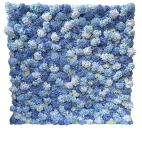 Bunga Sutra Buatan Tangan Simulasi Hydrangea Biru Muda Latar Belakang Dinding Pernikahan Tahun Baru