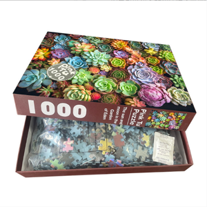 Tùy chỉnh in chất lượng cao màu xanh eska 1000 PCS Chunky Câu Đố ghép hình cổ điển 1000 miếng câu đố cho người lớn - Product Image 6