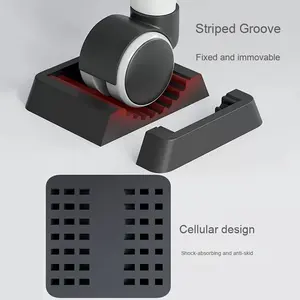 Bouchons de lit tasses de meubles roulettes en caoutchouc noir bouchons de roue de meubles adaptés aux roues de meubles canapé-lit chaises empêcher le dérapage - Product Image 3