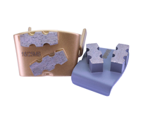 Outil de meulage diamanté EZ Change, segment à double denture personnalisé, bloc abrasif, disque abrasif pour béton, meuleuse HTC