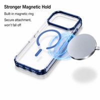 Coque de téléphone PC transparente pour iPhone 18 Pro 17 16 15 S25 S26 Ultra, anti-jaunissement, antichoc magnétique, coque arrière magnétique