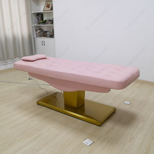 Mesa moderna de oro blanco para tratamiento de pestañas, silla eléctrica de masaje de belleza para salón de belleza Facial - Product Image 5