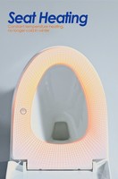 MWD CE 220V WC intelligent suspendu mural sans bride, chasse silencieuse, siphon en P 180mm, ensemble WC intelligent avec bidet, vente en gros OEM