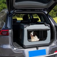 Siège d'auto pour chien Porte-chat Grand transporteur pour chat Caisse portable souple pour animaux de compagnie pour les voyages en voiture avec bac à litière pliable